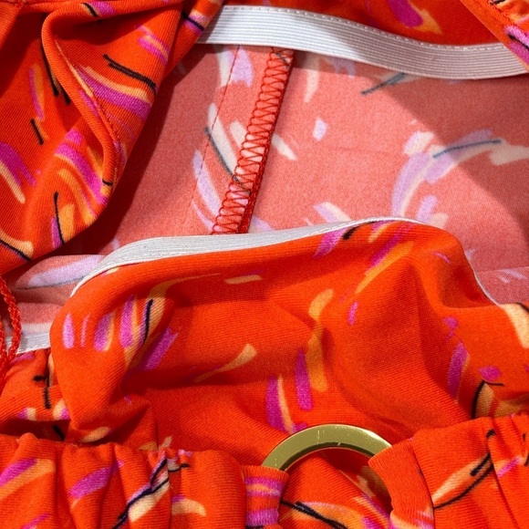 SARAH CAMPBELL Orange sleeveless Shift Dress size XS - Picture 7 of 9